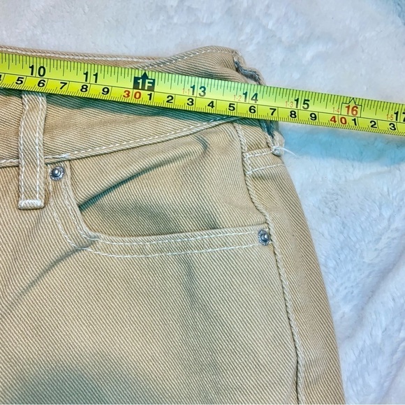 PacSun Denim Pants Sz 25 Camel Tan Straight Leg 100% Cotton 5 Pockets Jeans - Picture 13 of 15